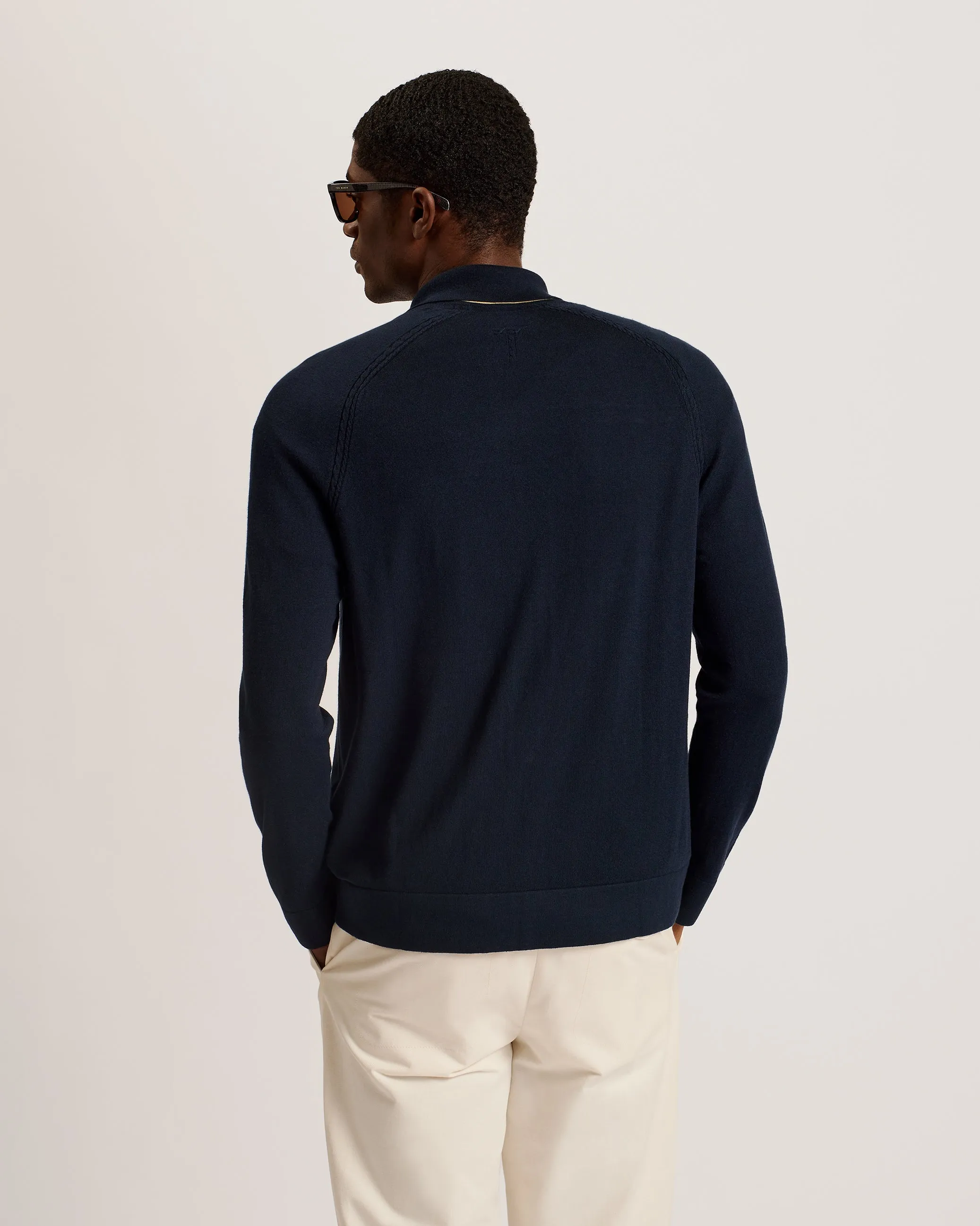 Jeorg Ls Regular Button Through Shirt Navy