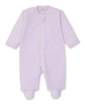 Kissy Kissy Crescent Moonlight Pink Zip Footie