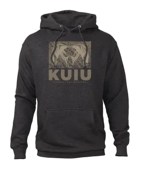 KUIU Distressed Box Logo Hoodie | Charcoal