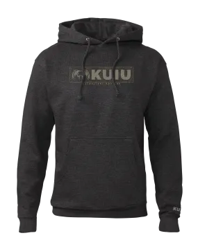 KUIU Topo Block Logo Hoodie | Charcoal