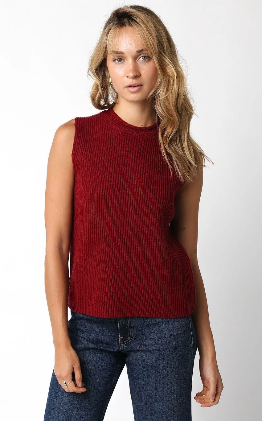 Kyra Ribbed Sleeveless Sweater