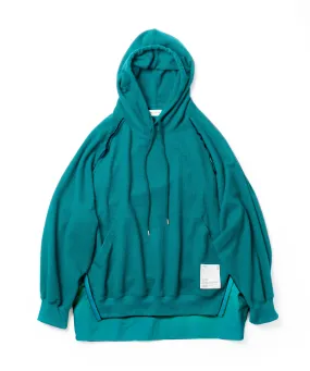 LAYERED ZIP WAFFLE HOODIE