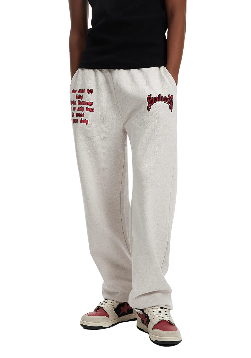 Logo Curved Print Sweatpants