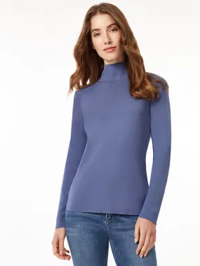 Long Sleeve Mock Neck Knit Sweater