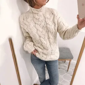 Long Sleeve Turtleneck  Sweater Top