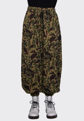 LU'U DAN MP004_FJ FLEECE BONTAN SWEATPANTS CAMO