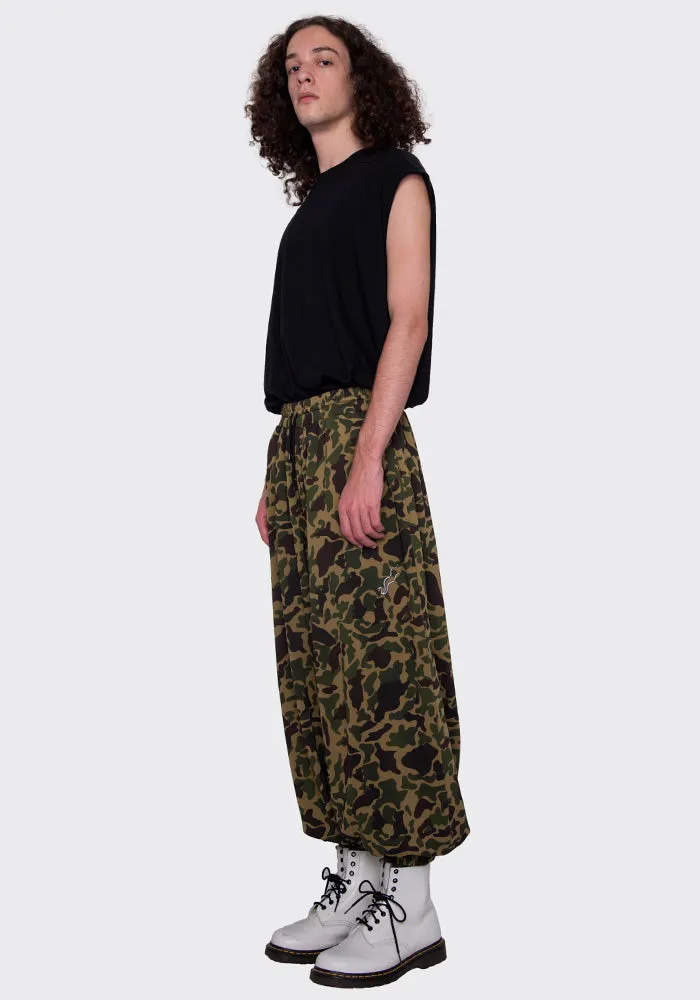 LU'U DAN MP004_FJ FLEECE BONTAN SWEATPANTS CAMO