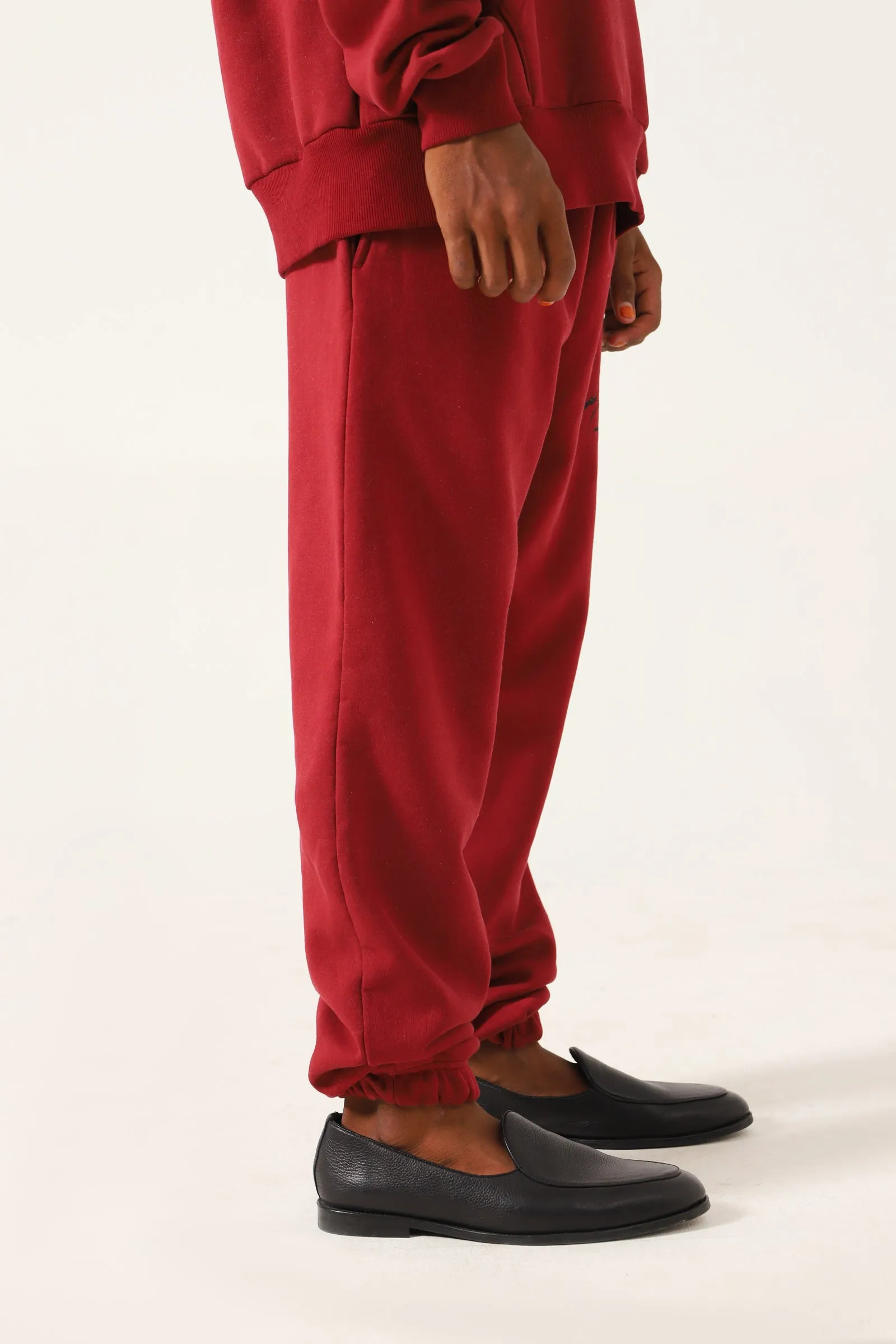 MAROON LOGO TROUSERS