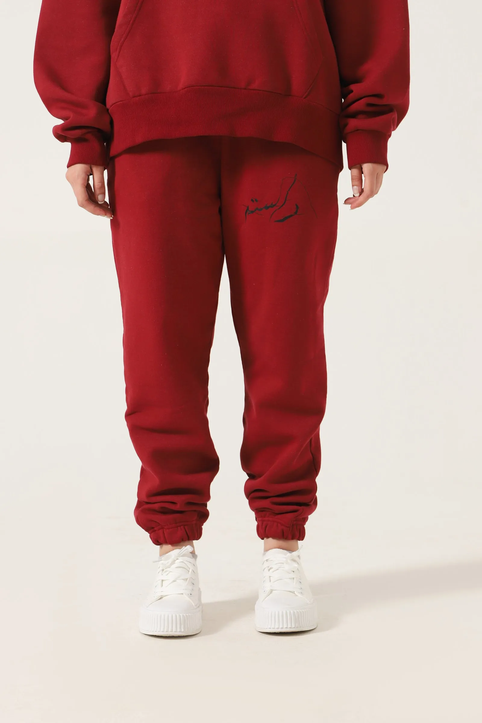 MAROON LOGO TROUSERS