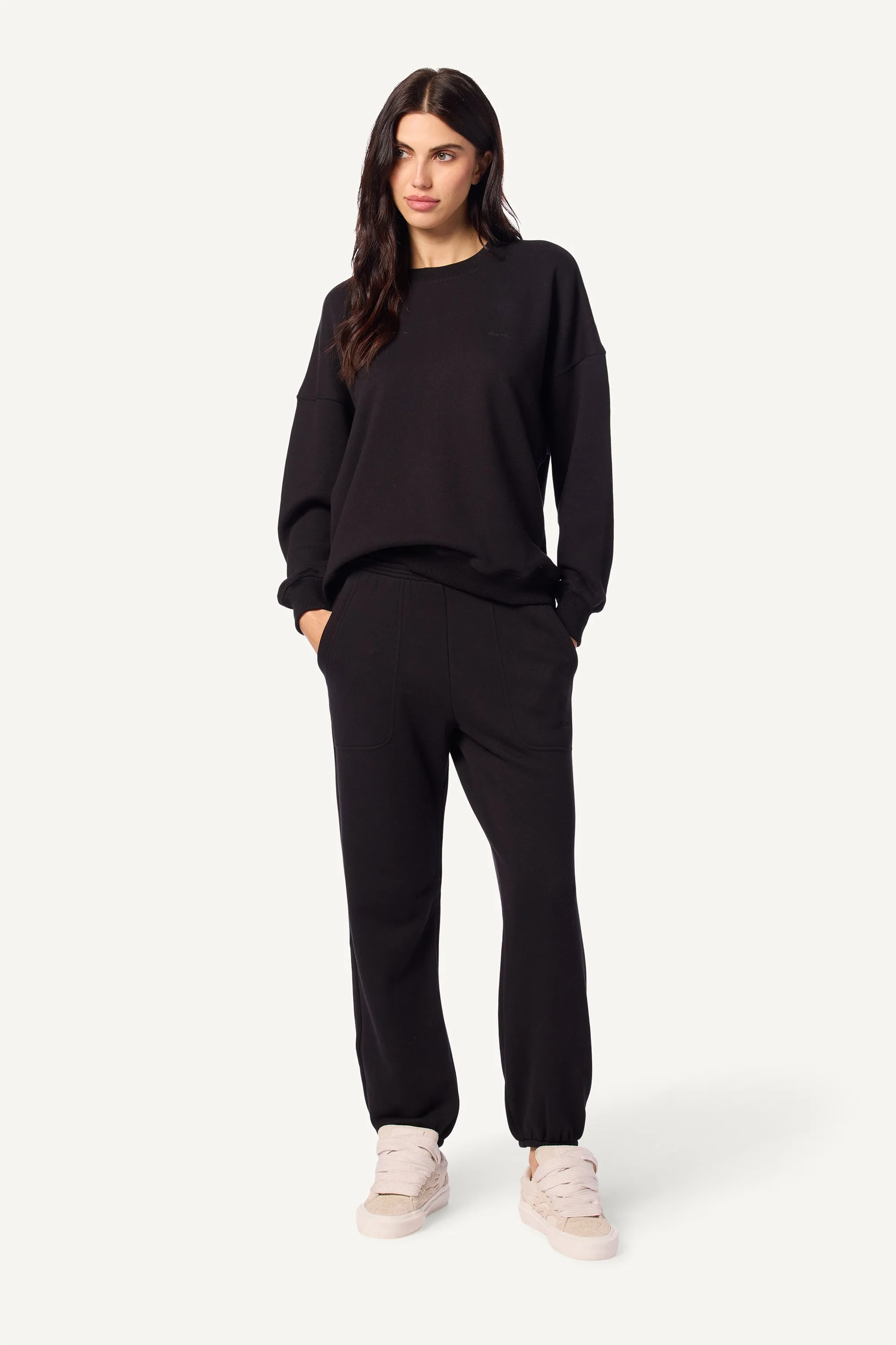 MASON LOW RISE RELAXED SWEATPANT W/ POCKETS | BLACK