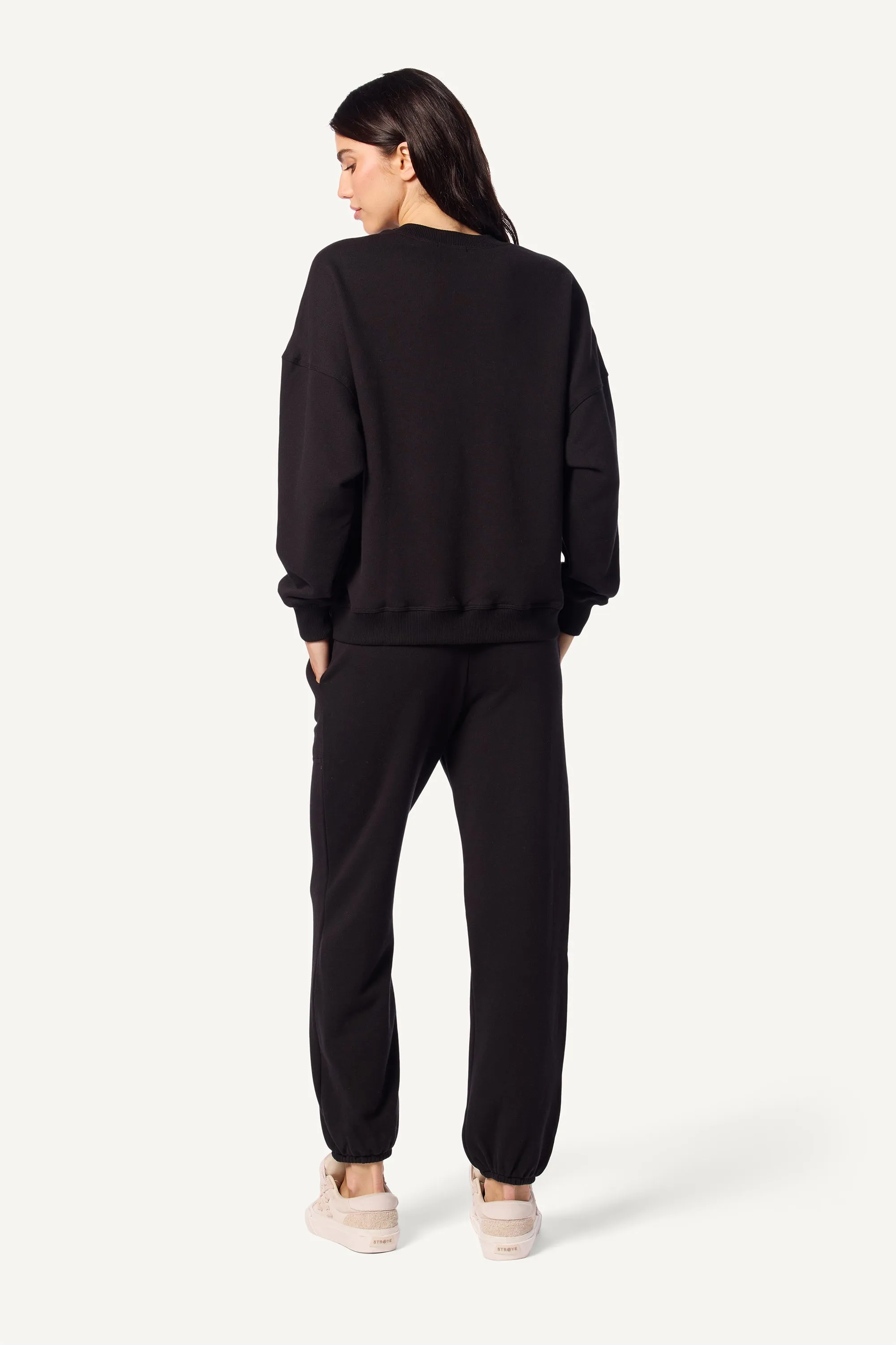 MASON LOW RISE RELAXED SWEATPANT W/ POCKETS | BLACK