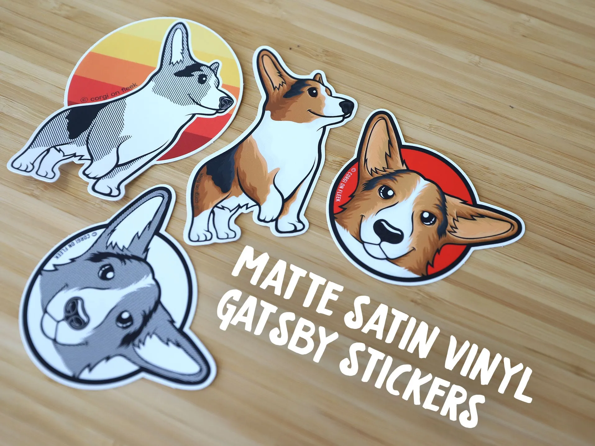 Matte Satin Vinyl Gatsby Stickers