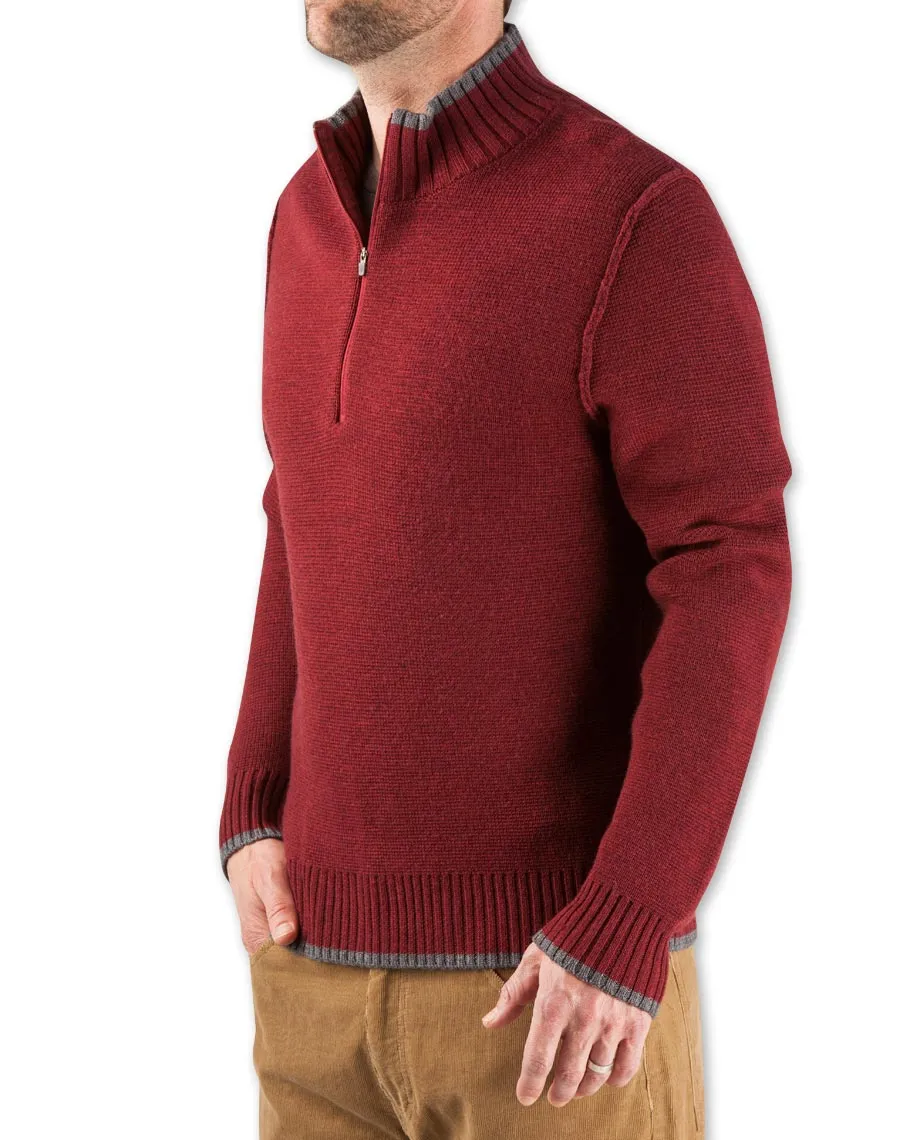 Men's Andante Half Zip Merino Sweater