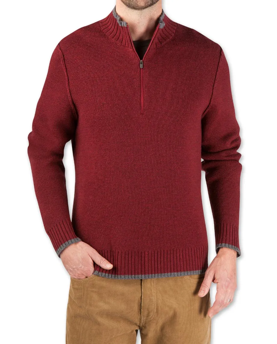 Men's Andante Half Zip Merino Sweater