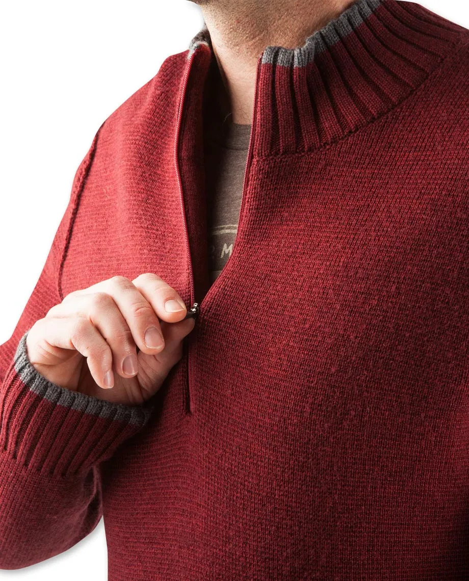 Men's Andante Half Zip Merino Sweater