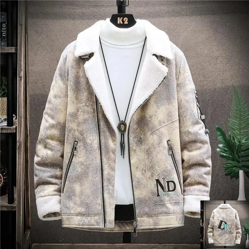 Men's Autumn Winter Lamb Plush Coat jacket