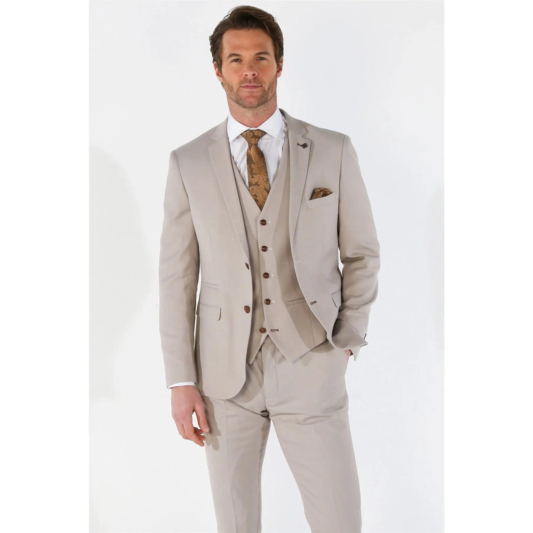 Men's Blazer Beige Birdseye Sport Coat Tailored Fit Summer Suit Jacket