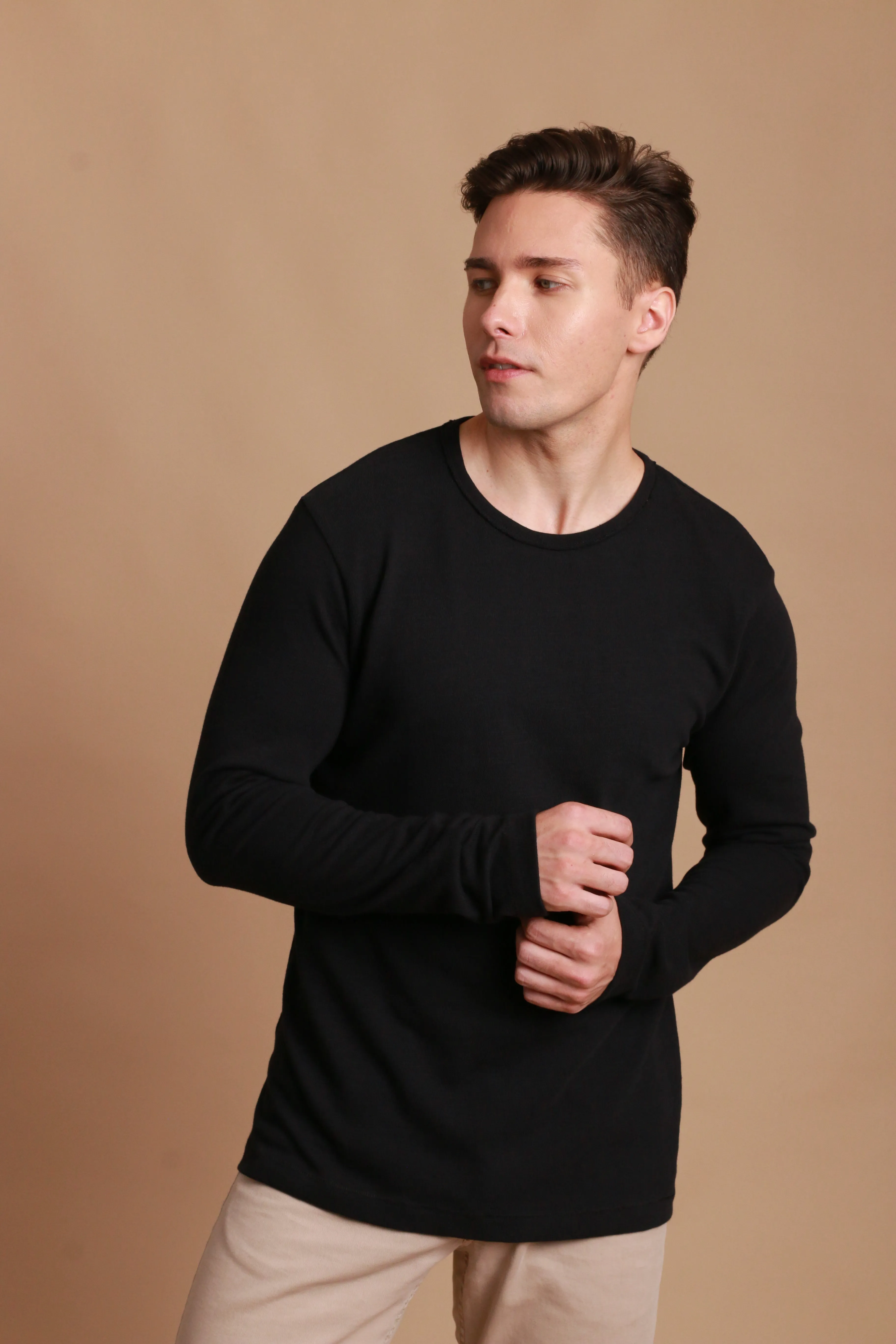 Men's Crew Neck Long Sleeve Shirt