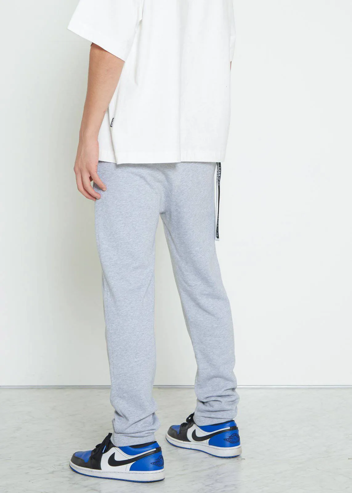 Men's Stripe Sweatpants in Heather Grey