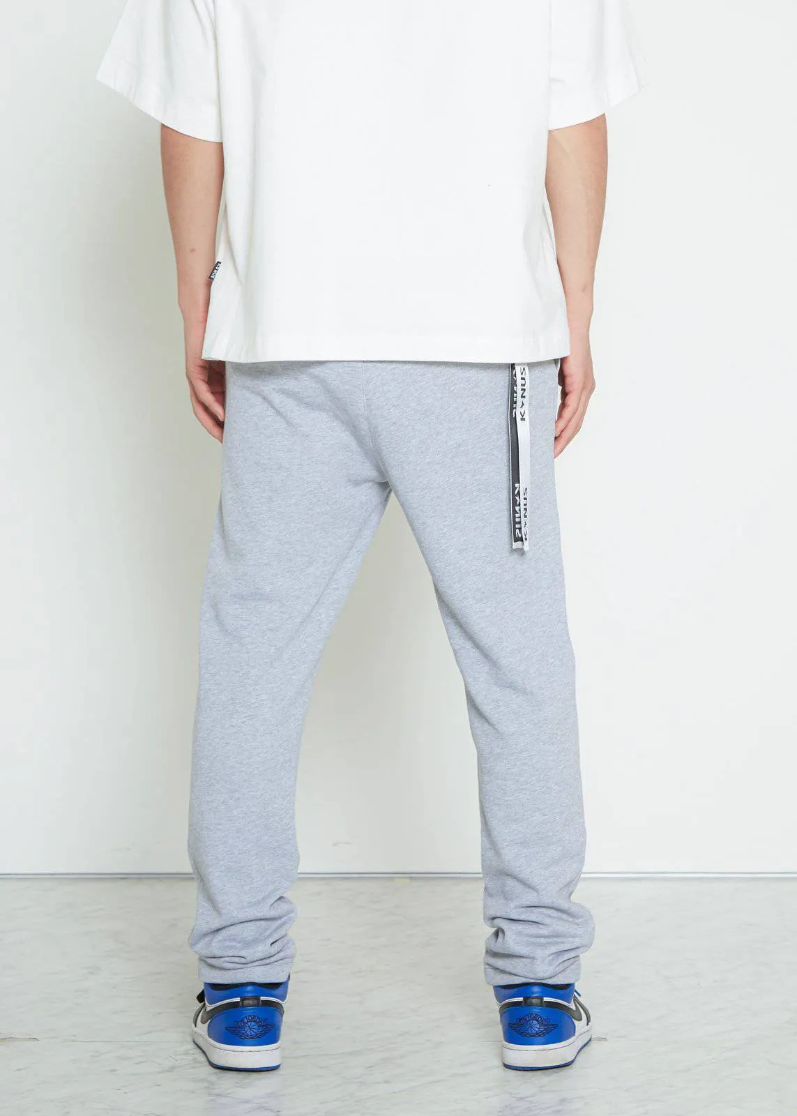 Men's Stripe Sweatpants in Heather Grey