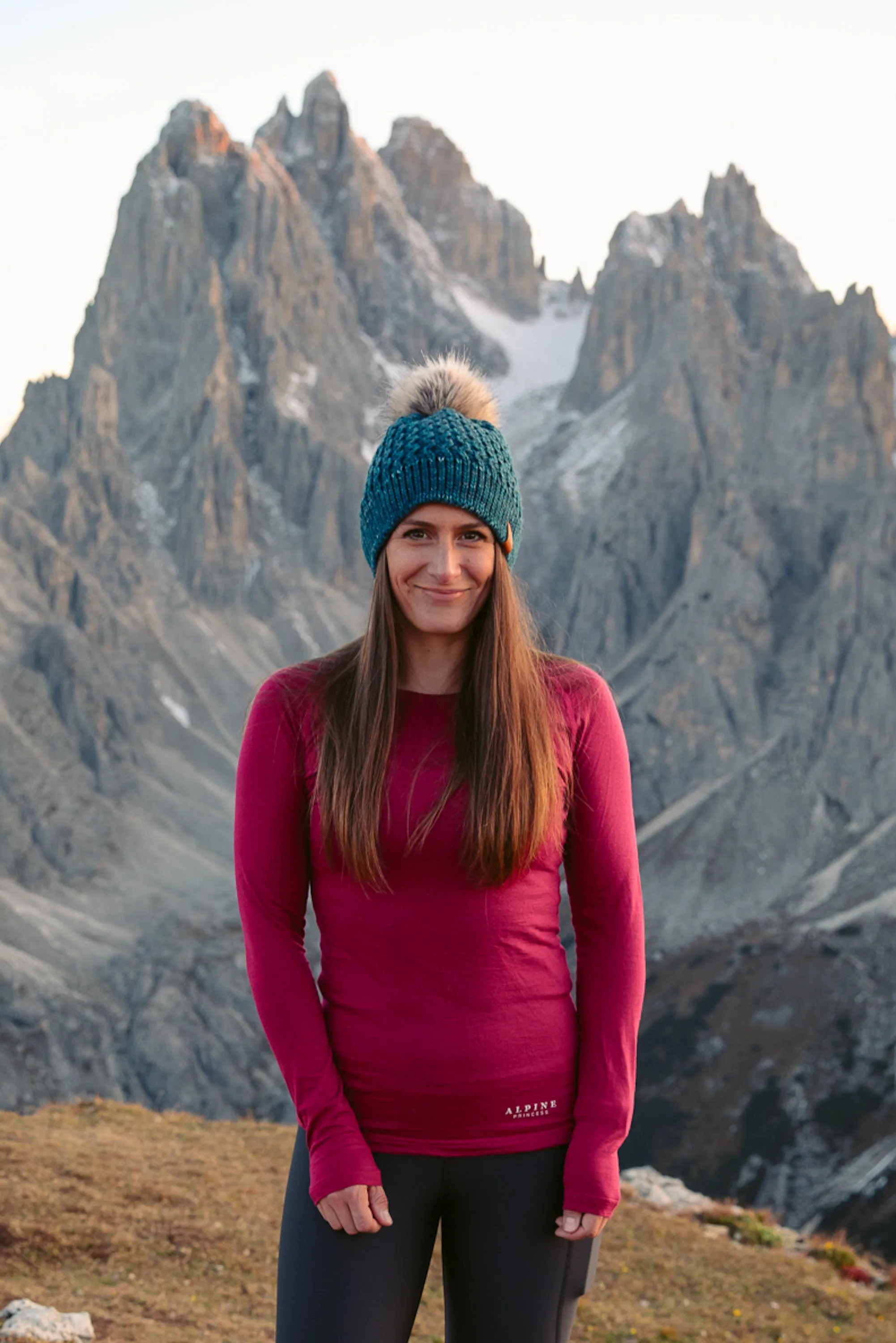 Merino Long Sleeve Tee Ruby Red