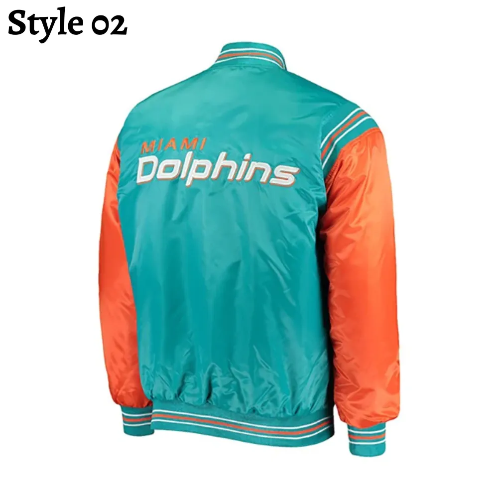 Miami Dolphins Satin Varsity Jacket