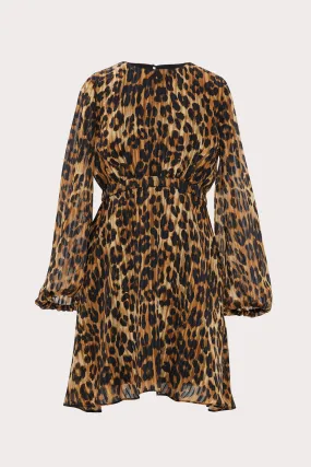 Mini Elma Cheetah Burnout Dress