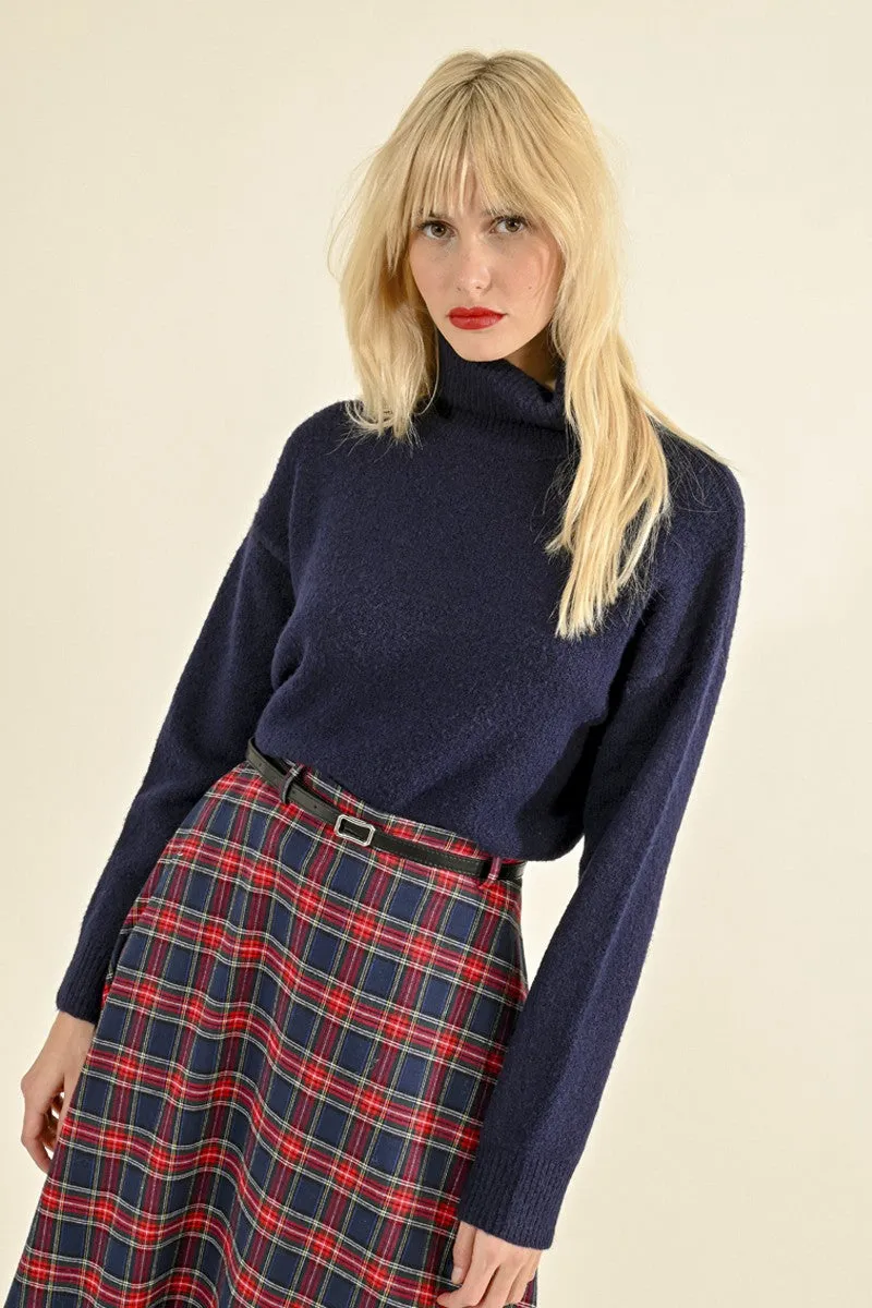 Molly Bracken Navy Turtleneck Jumper