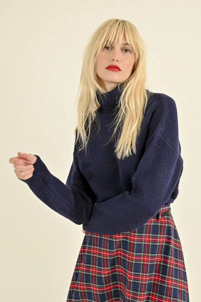 Molly Bracken Navy Turtleneck Jumper