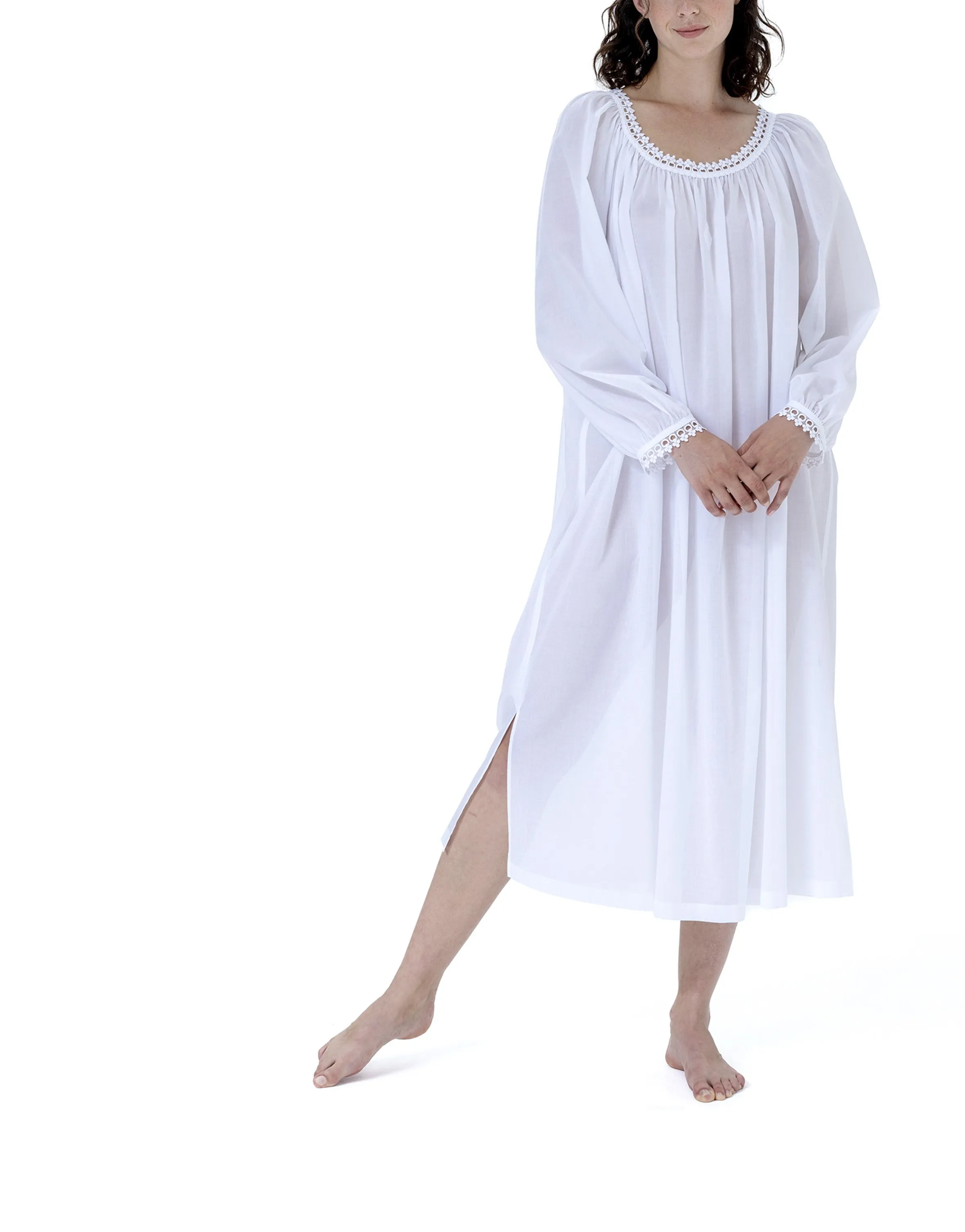 Monica 3NH Long Mousseline Nightdress (In stock, 3 day delivery)