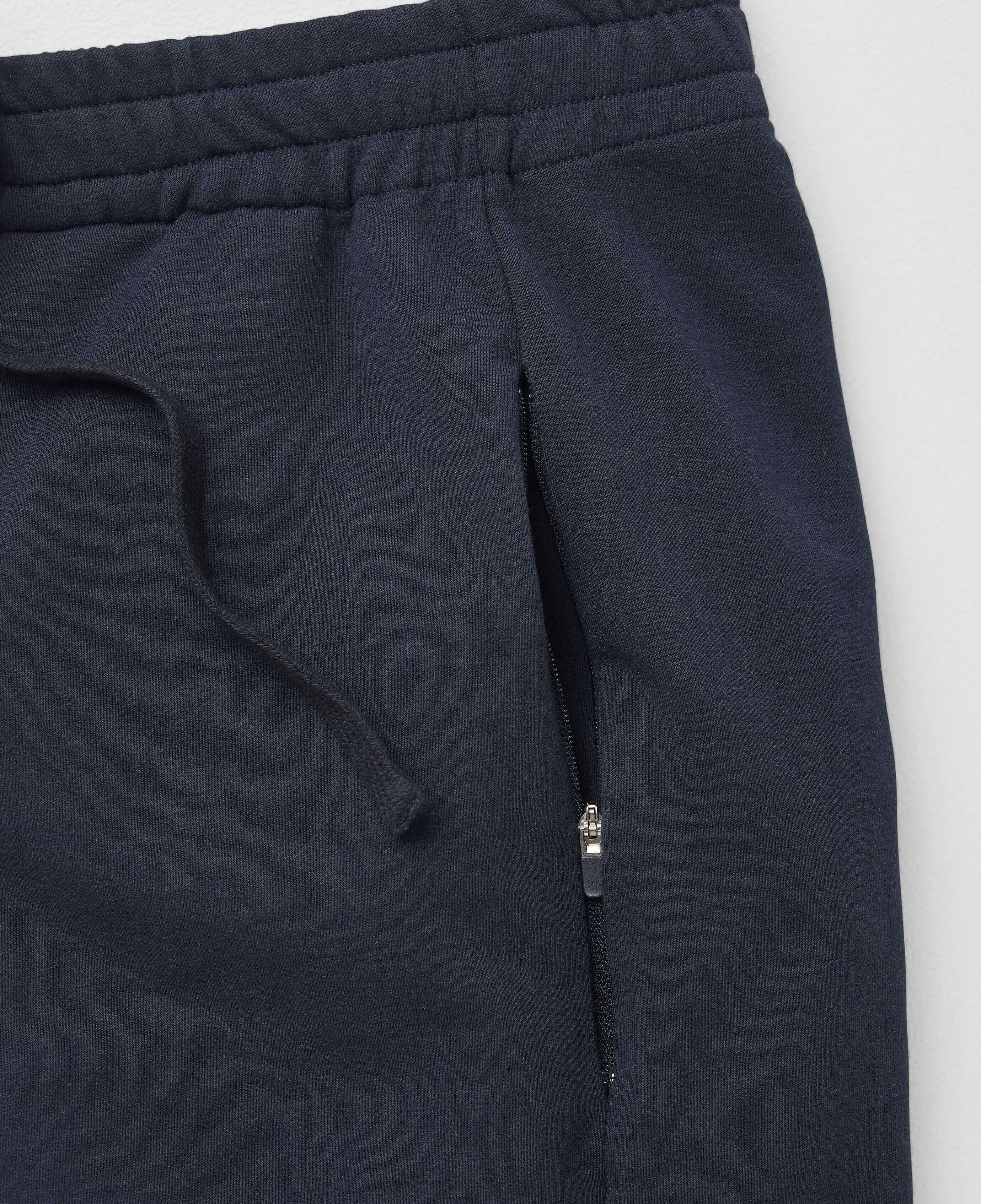 Navy Stretch Cotton Blend Sweat Shorts