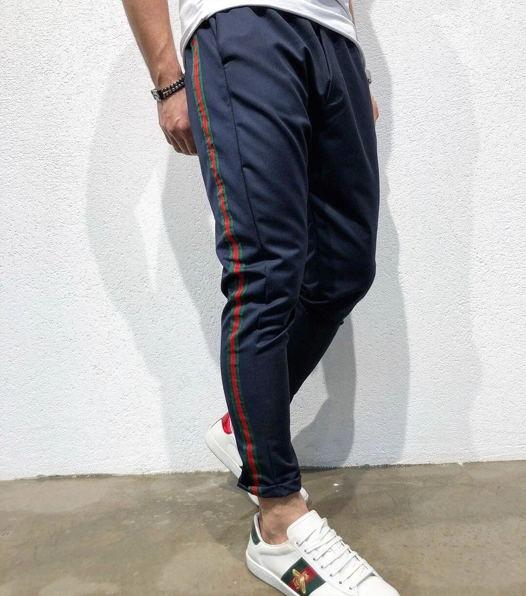 Navy Striped Jogger Pant B148 Streetwear Jogger Pants