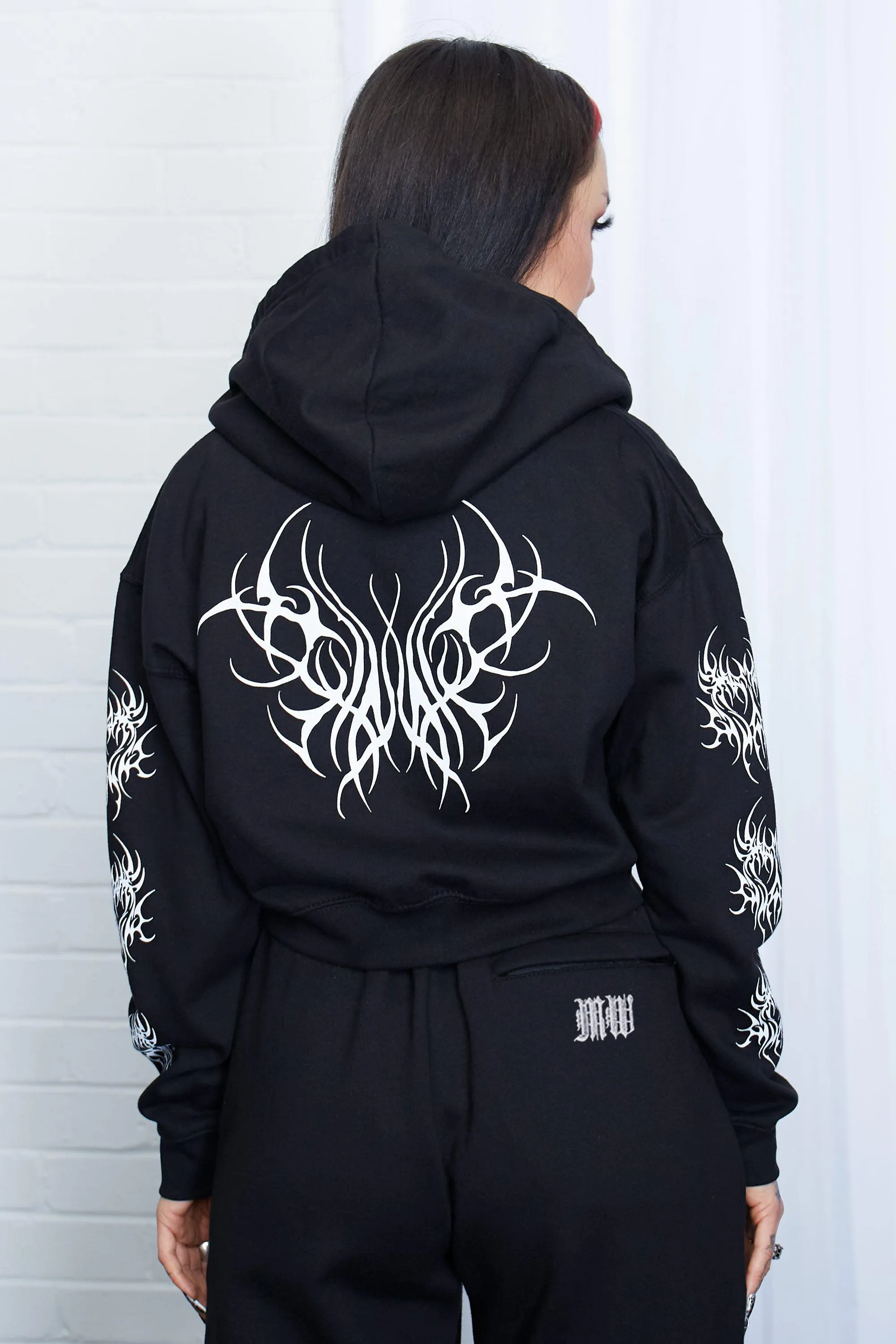 Nephilim Cropped Zip Hoodie