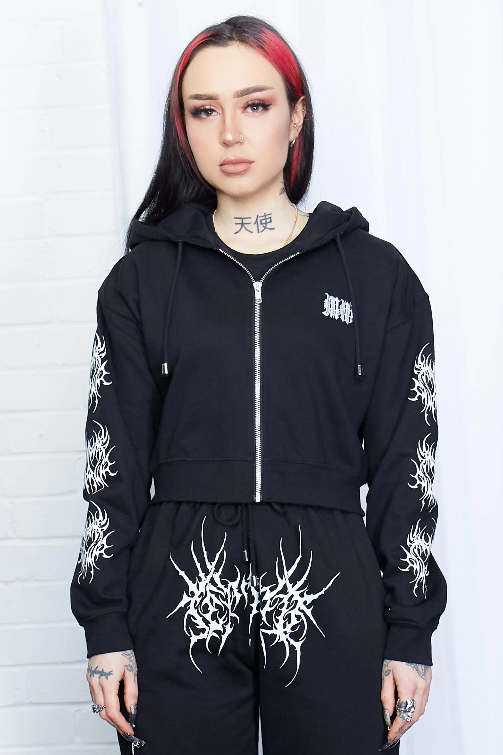 Nephilim Cropped Zip Hoodie