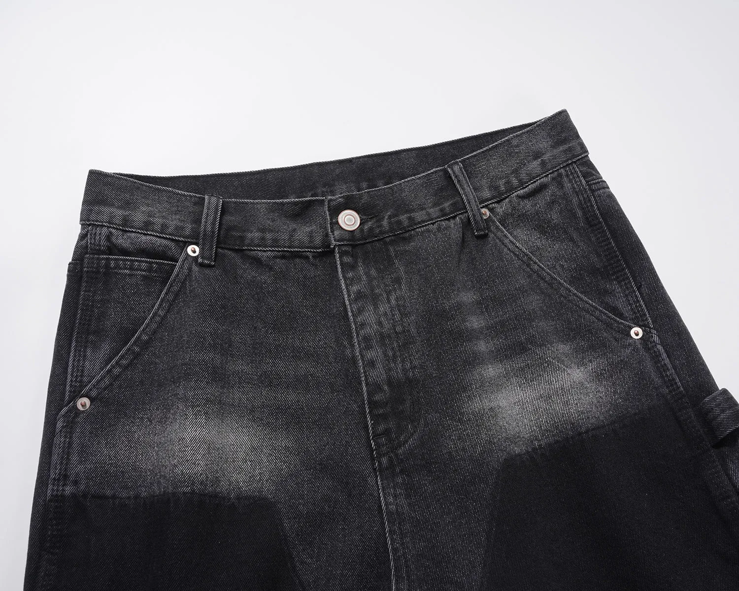 Noir | Washed Denim Shorts