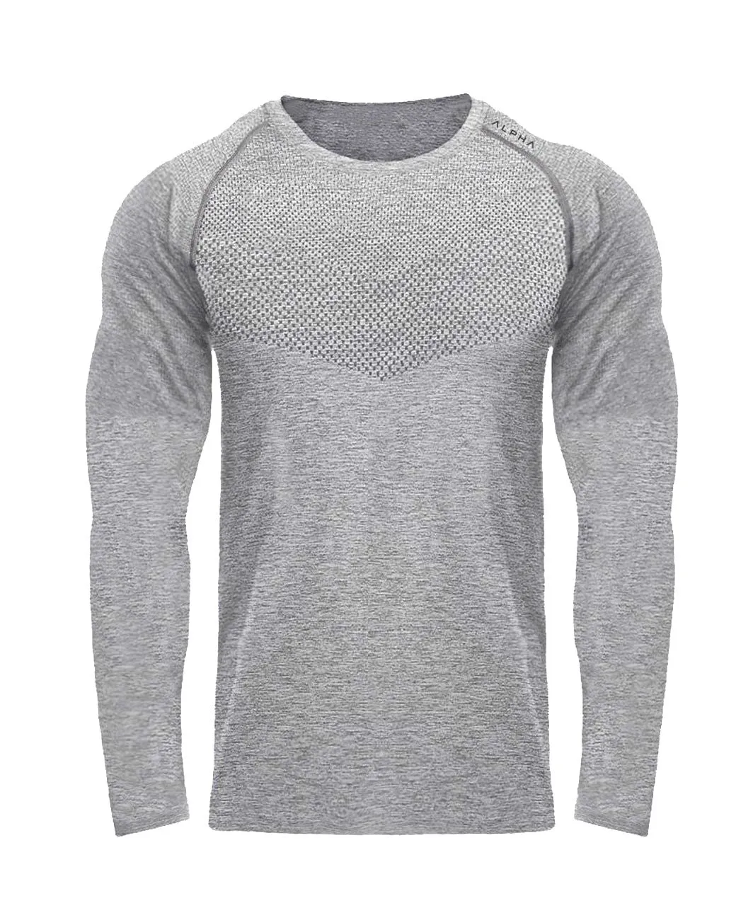 O Neck Long Sleeve Mesh Quick Dry Athletic T Shirt for Men