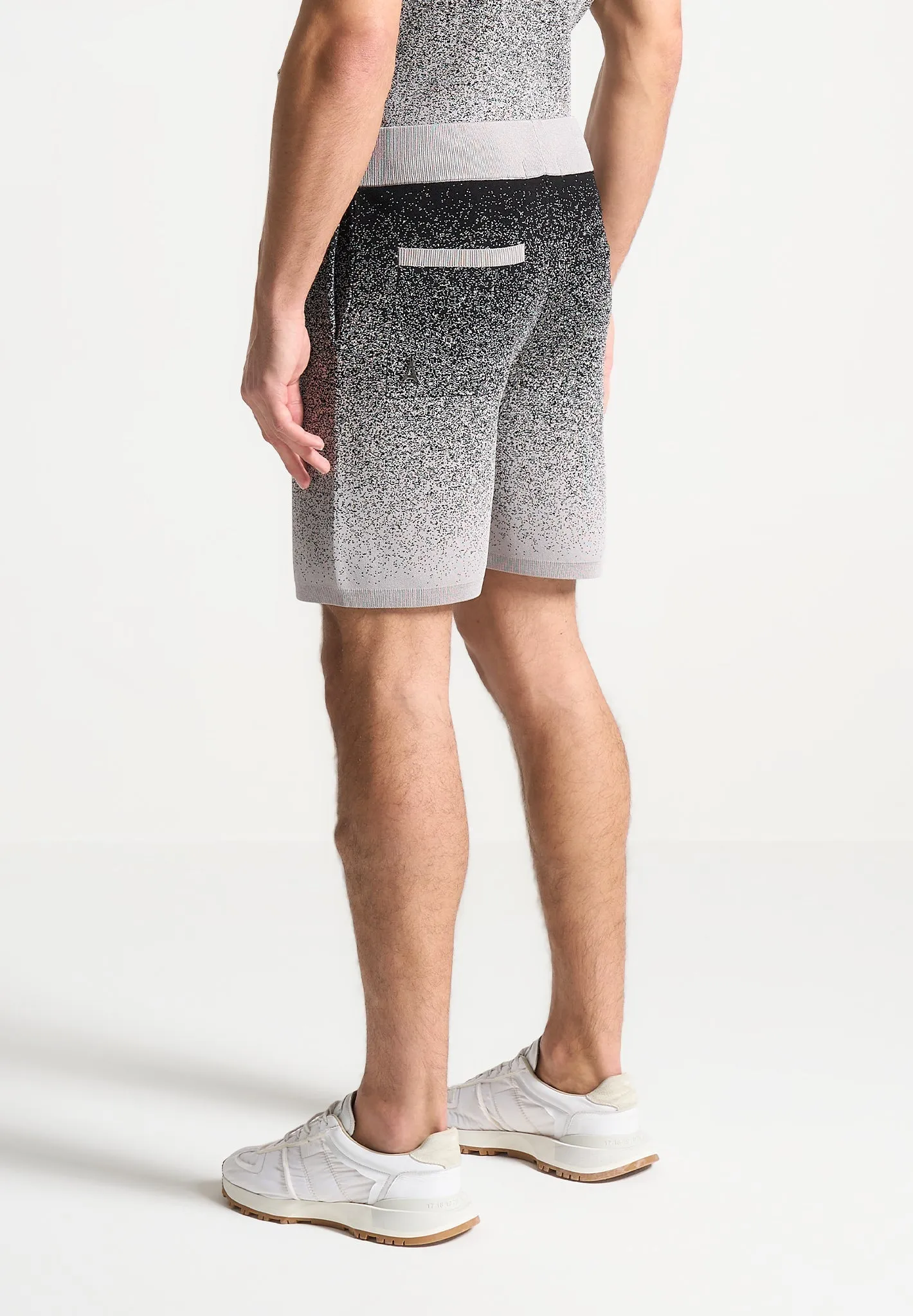 Ombré Knit Shorts - Grey/Black