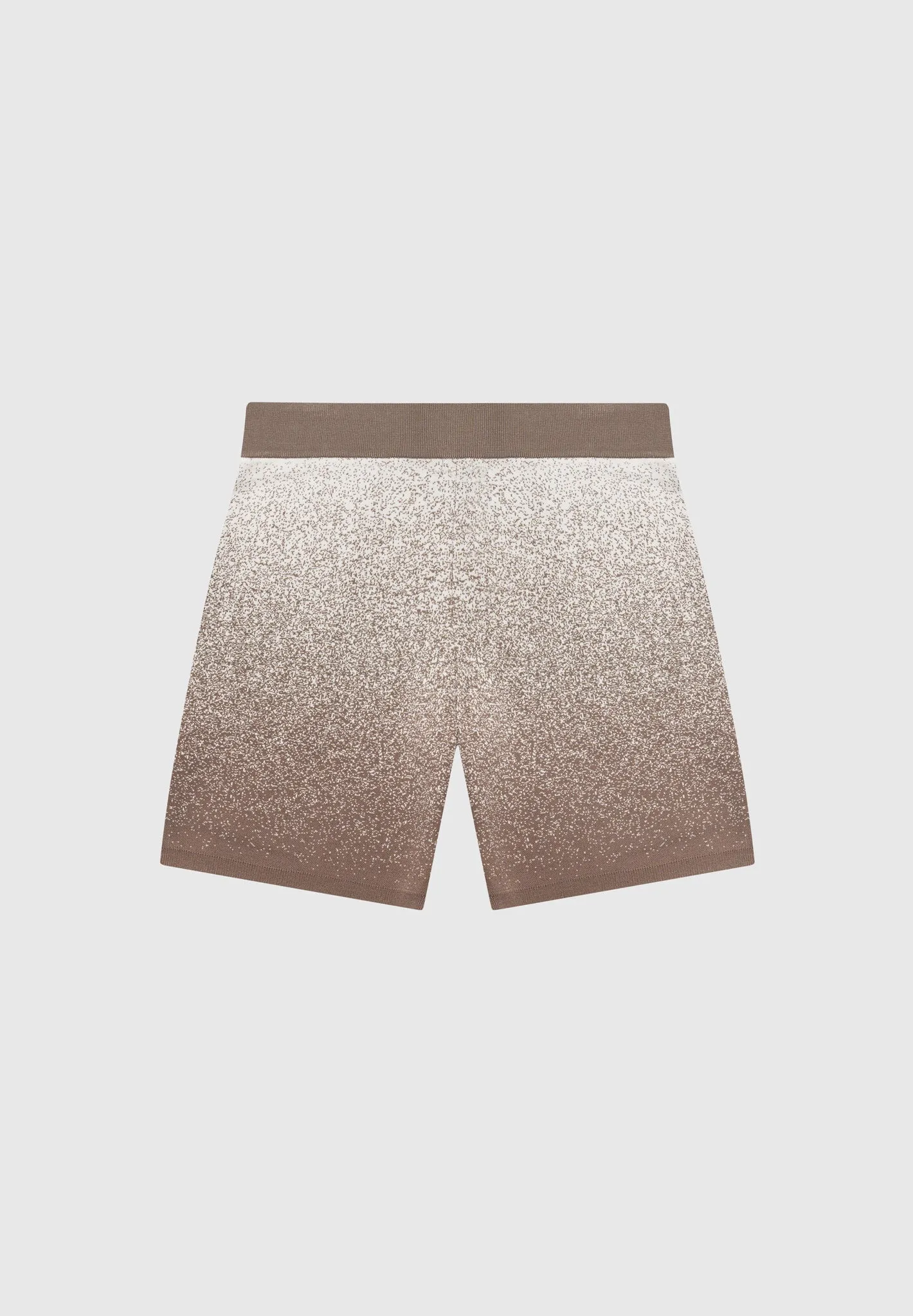 Ombré Knit Shorts - Taupe/White