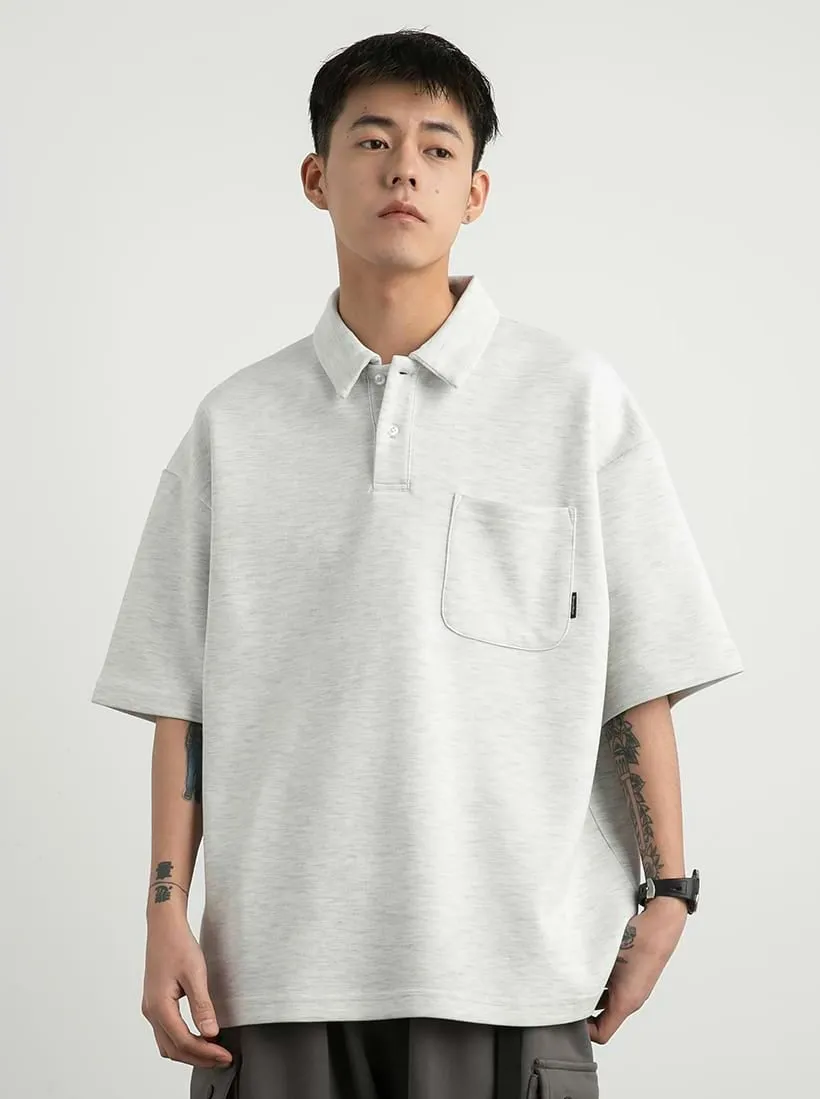 Oversized Polo Shirt with Pocket