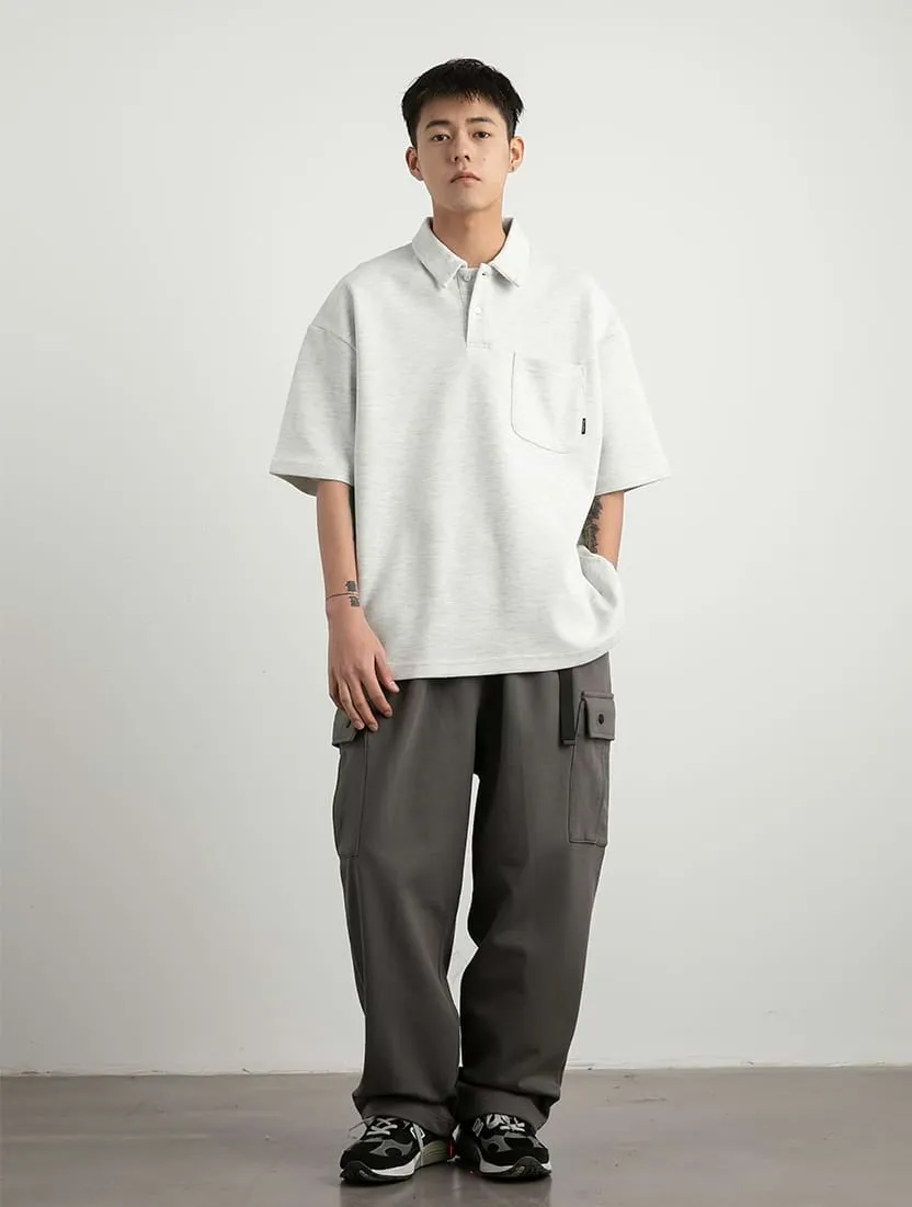 Oversized Polo Shirt with Pocket