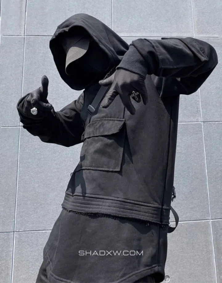 Oversized techwear hoodie