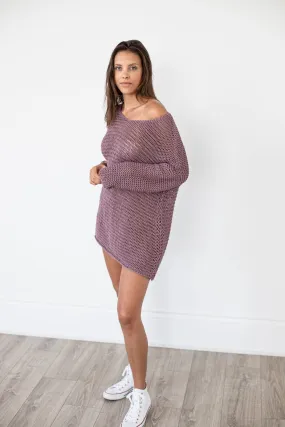 Peruvian   cotton loose knit sweater dress.