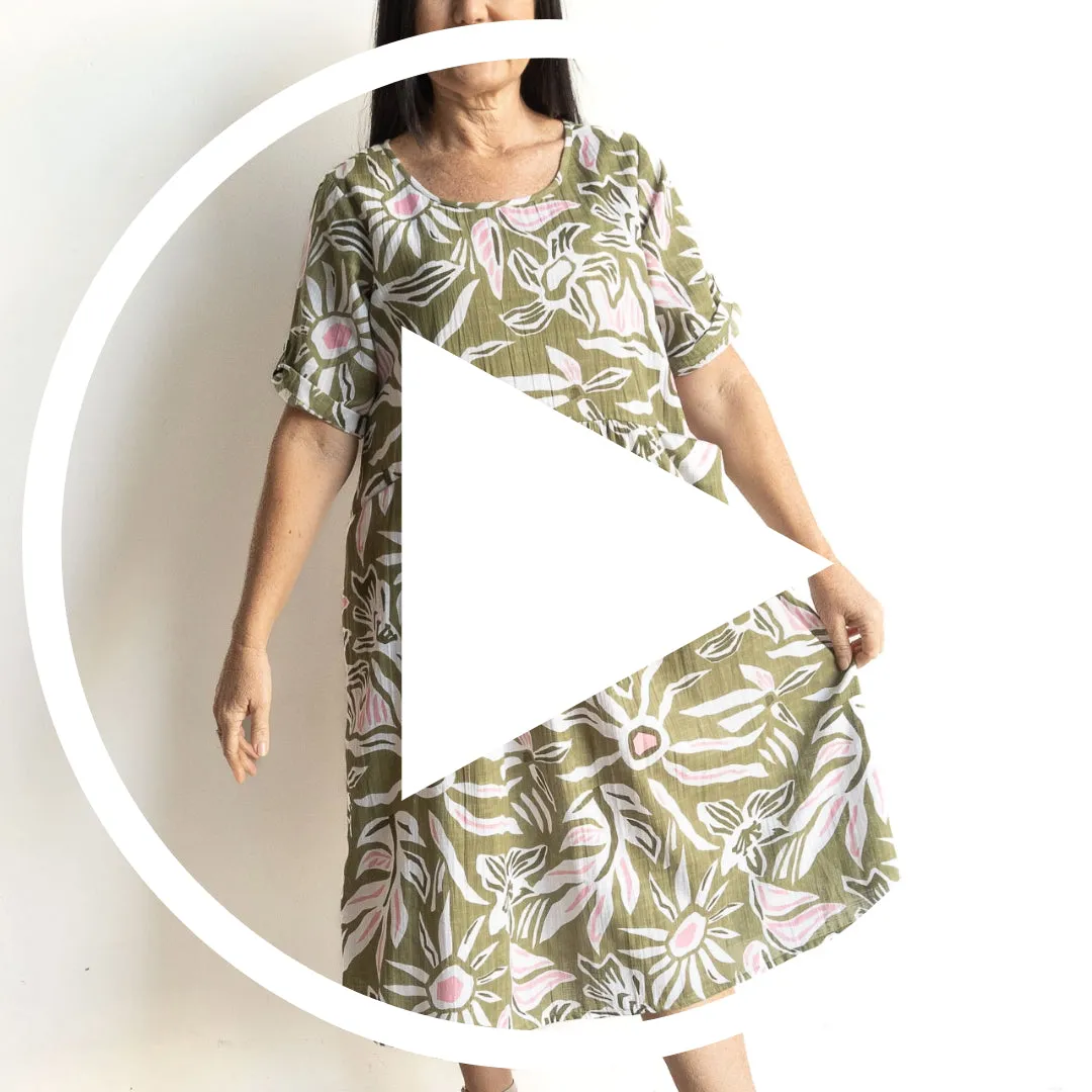 Picnic Perfect Smock Dress - Jungle Flower