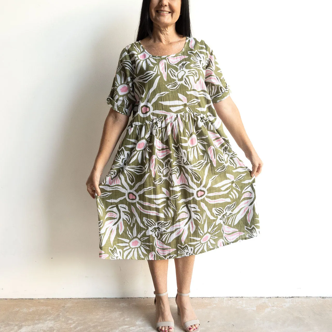 Picnic Perfect Smock Dress - Jungle Flower