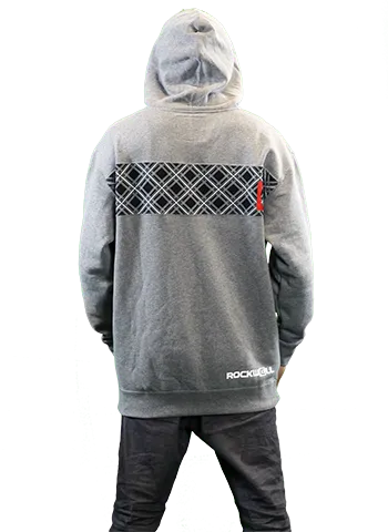 Plaid Block Zip Hoodie