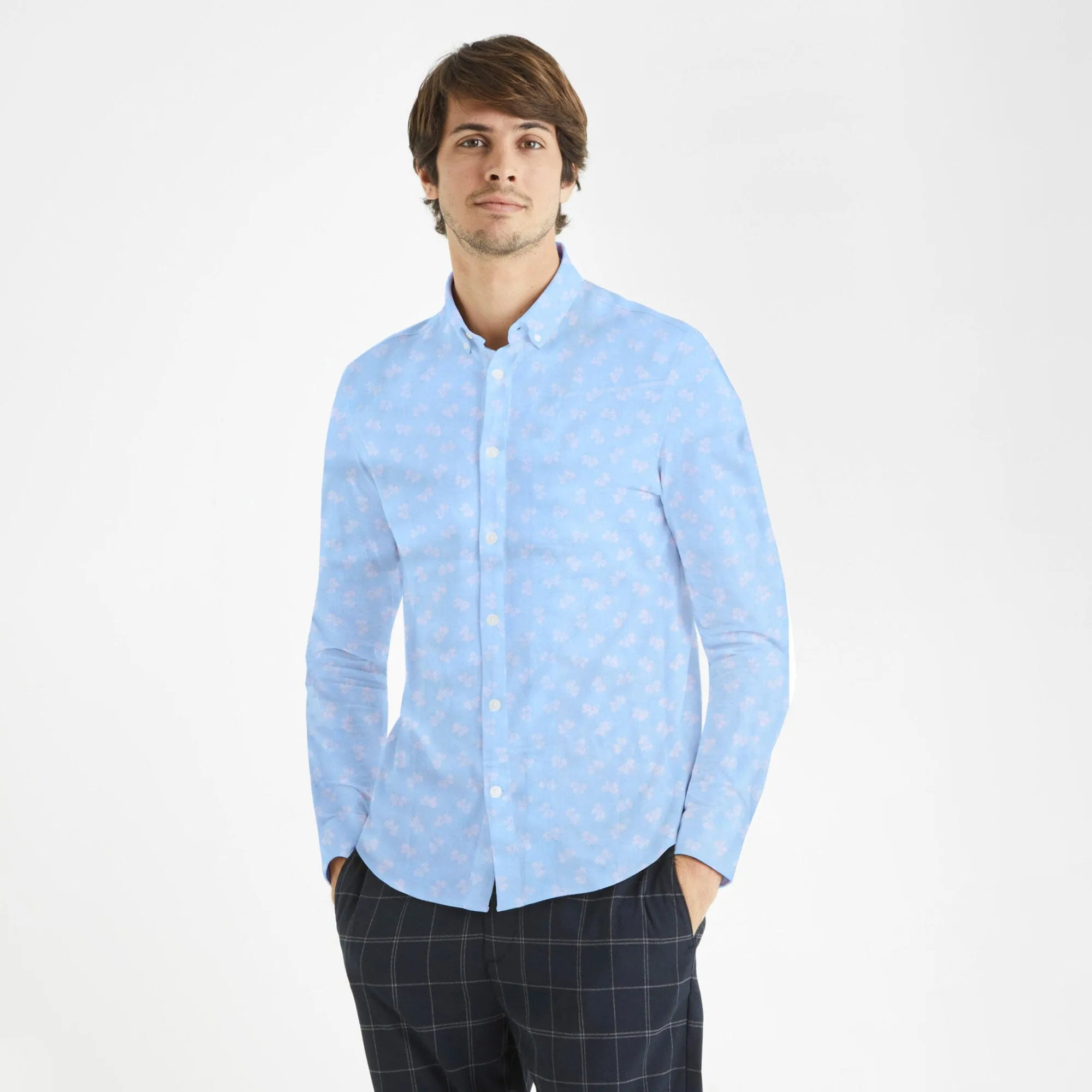 Polo Republica Men's Bow Printed Casual Shirt