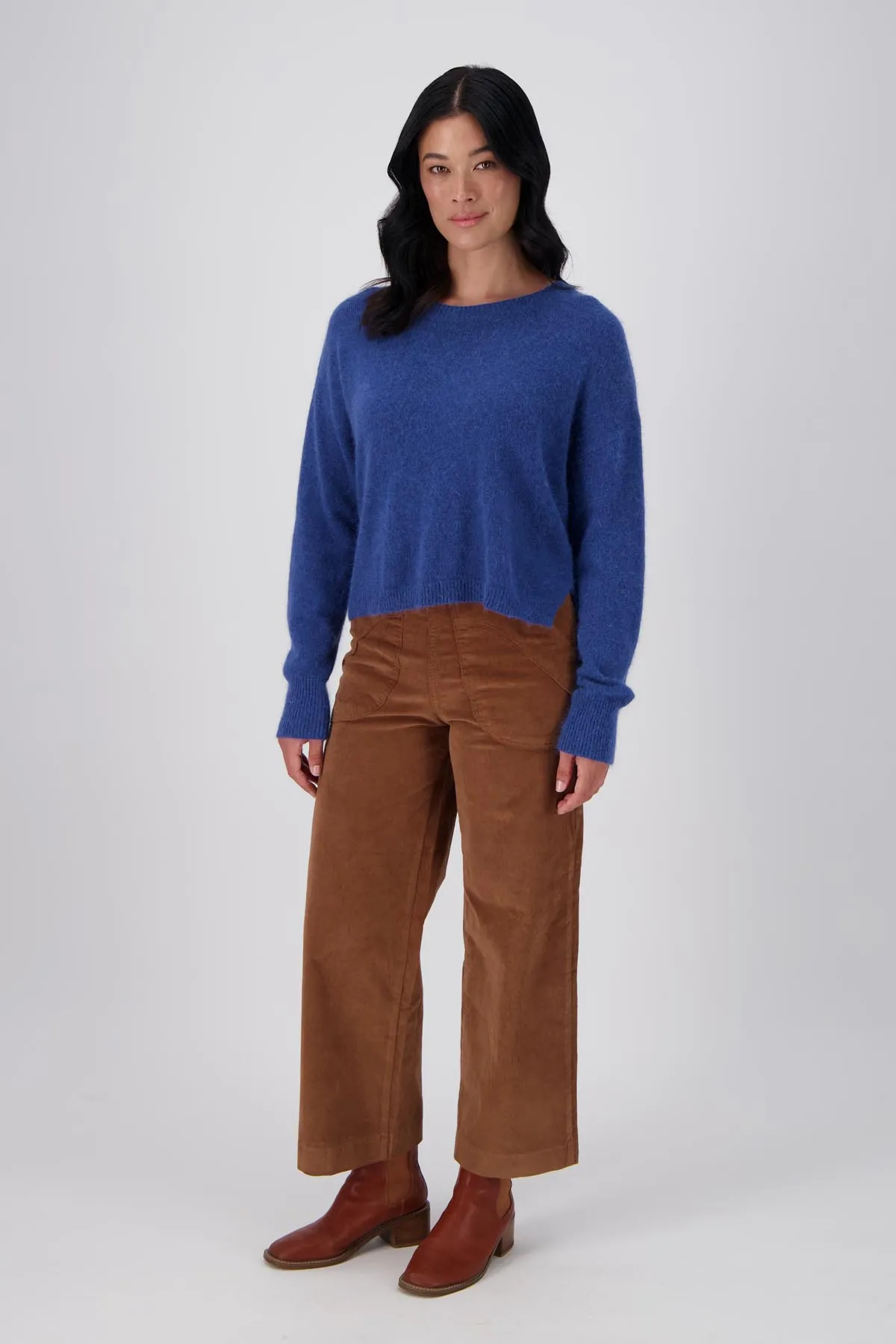 Portland Sweater Cobalt Blue in Angora