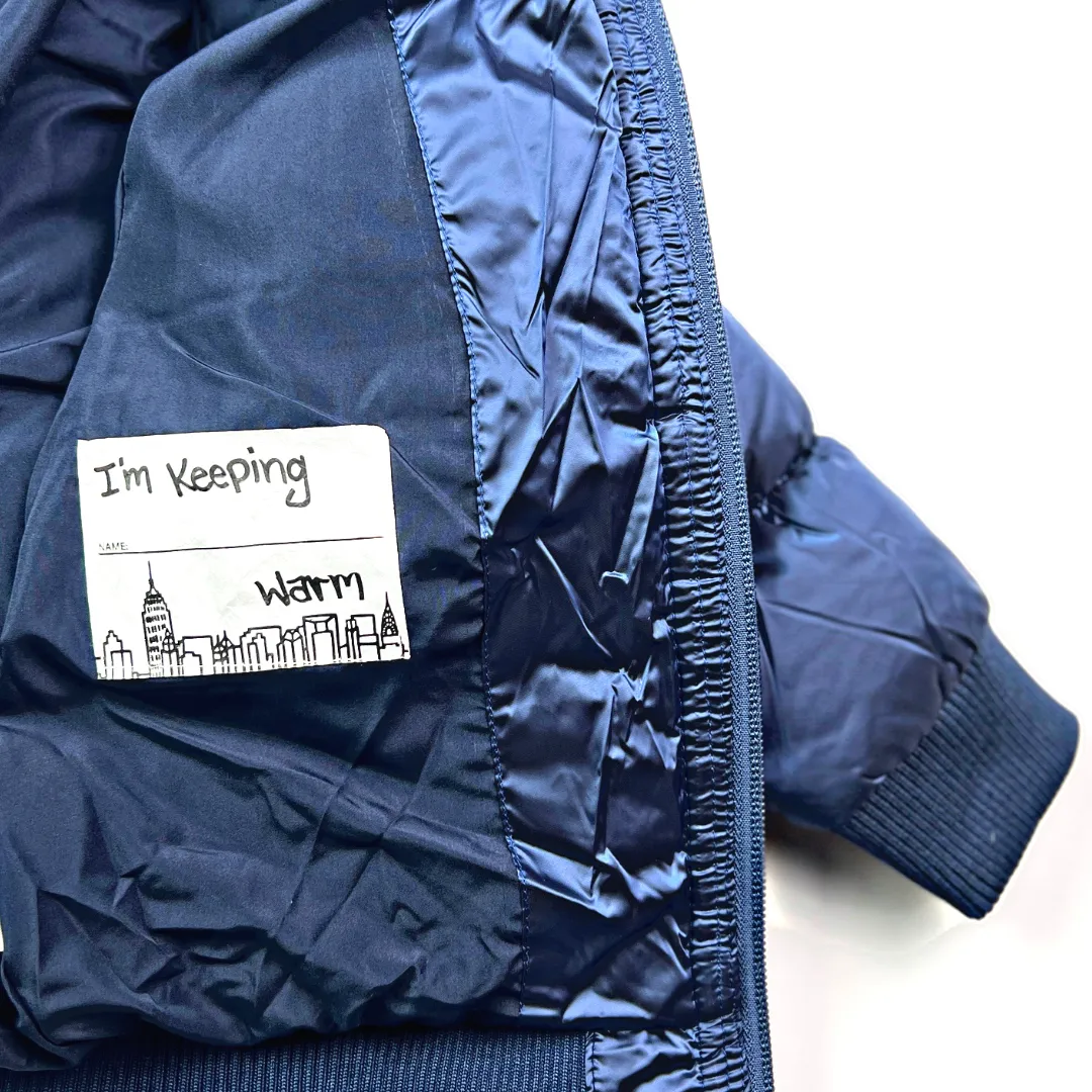 Puffy Coat | Navy Blue