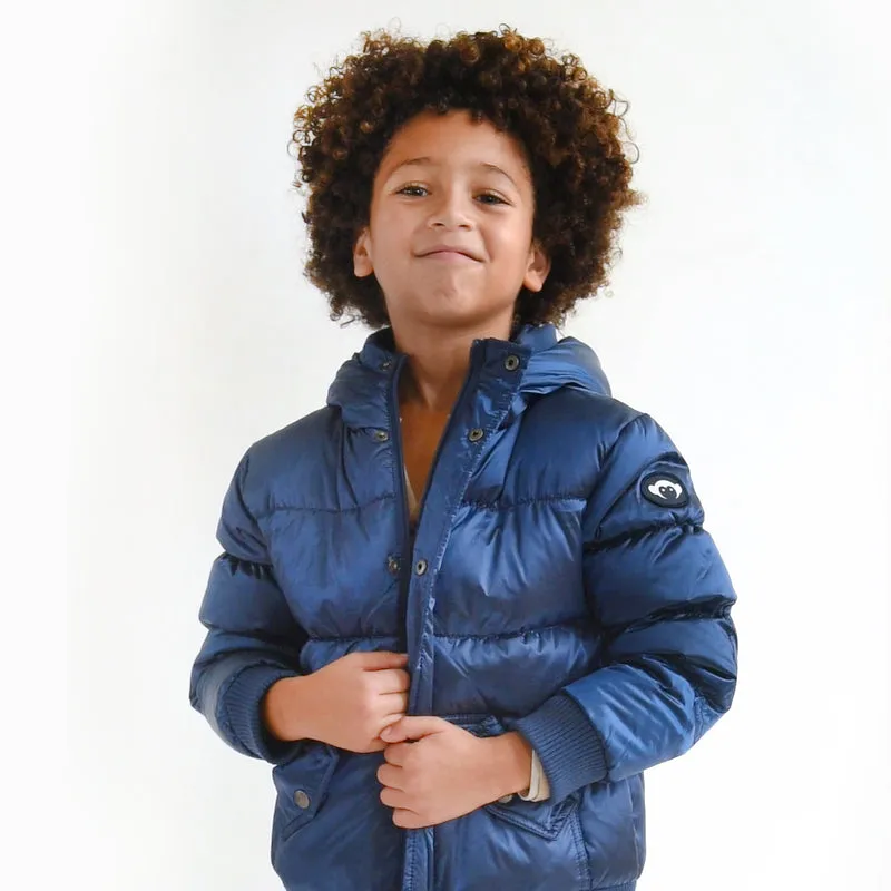 Puffy Coat | Navy Blue