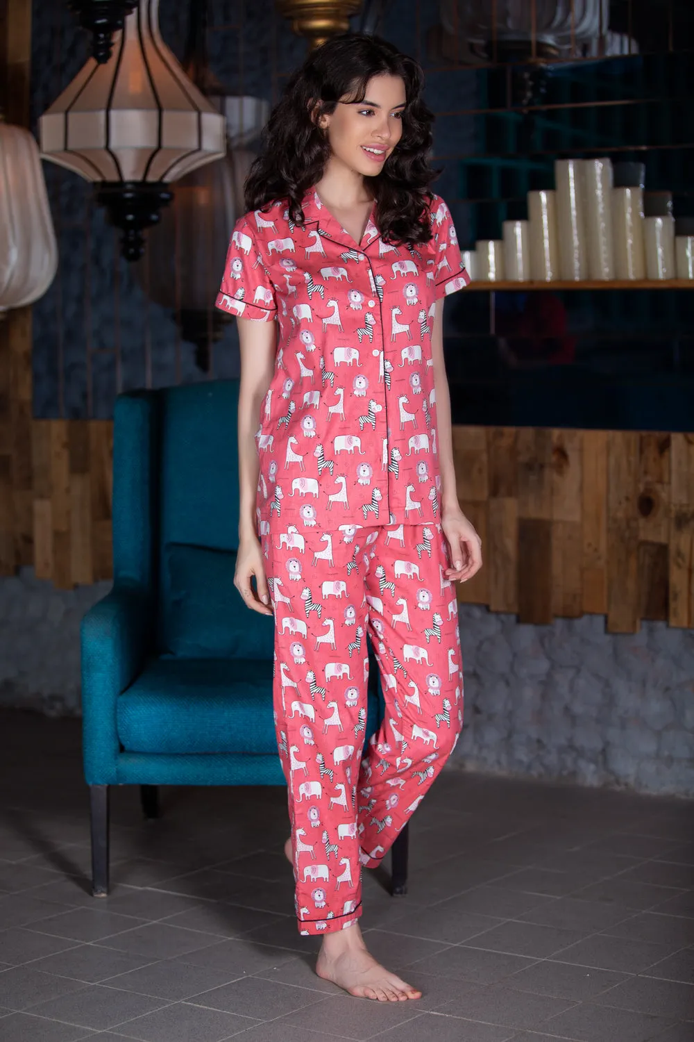 Pure cotton Printed Night suit